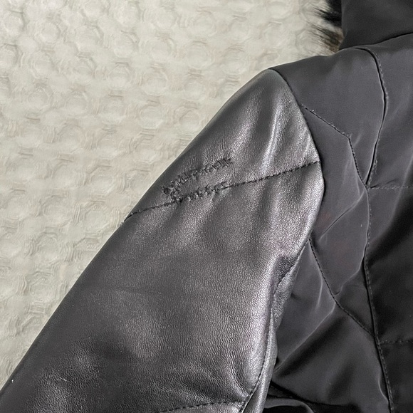 Black Danier winter jacket with leather details - Picture 5 of 6